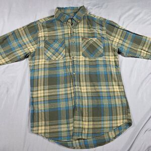 Smith's Workwear Long Sleeve Flannel Plaid Button Up Shirt Size Large Tall